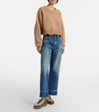 Chloé Nama leather-trimmed platform sneakers