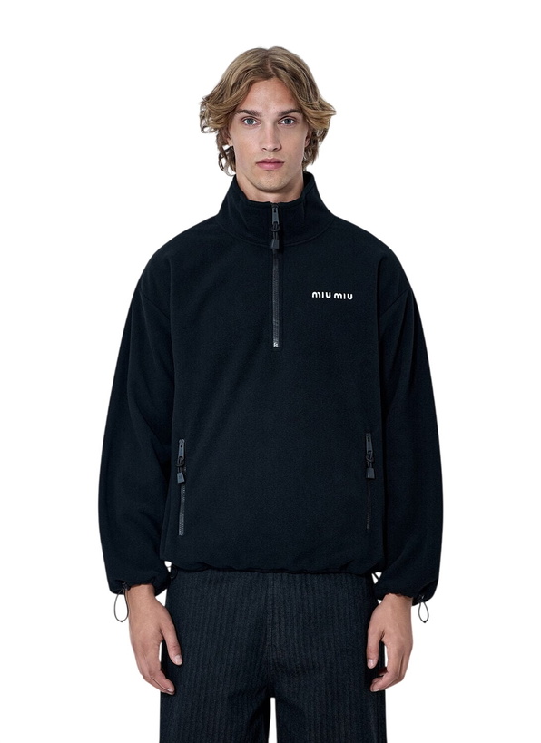 Photo: Miu Miu Half-Zip Fleece Sweatshirt
