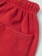 Cherry Los Angeles - Star Parachute Straight-Leg Logo-Embroidered Cotton-Jersey Sweatpants - Red