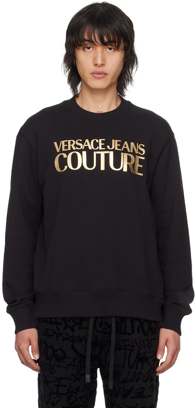 Photo: Versace Jeans Couture Black Glittered Sweatshirt