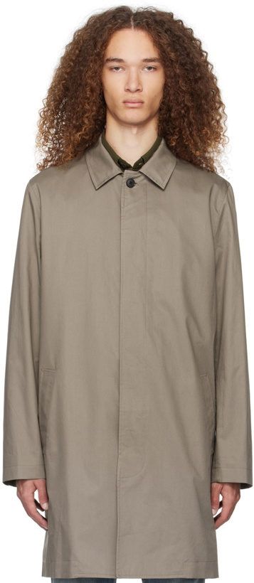 Photo: Sunspel Taupe Buttoned Coat