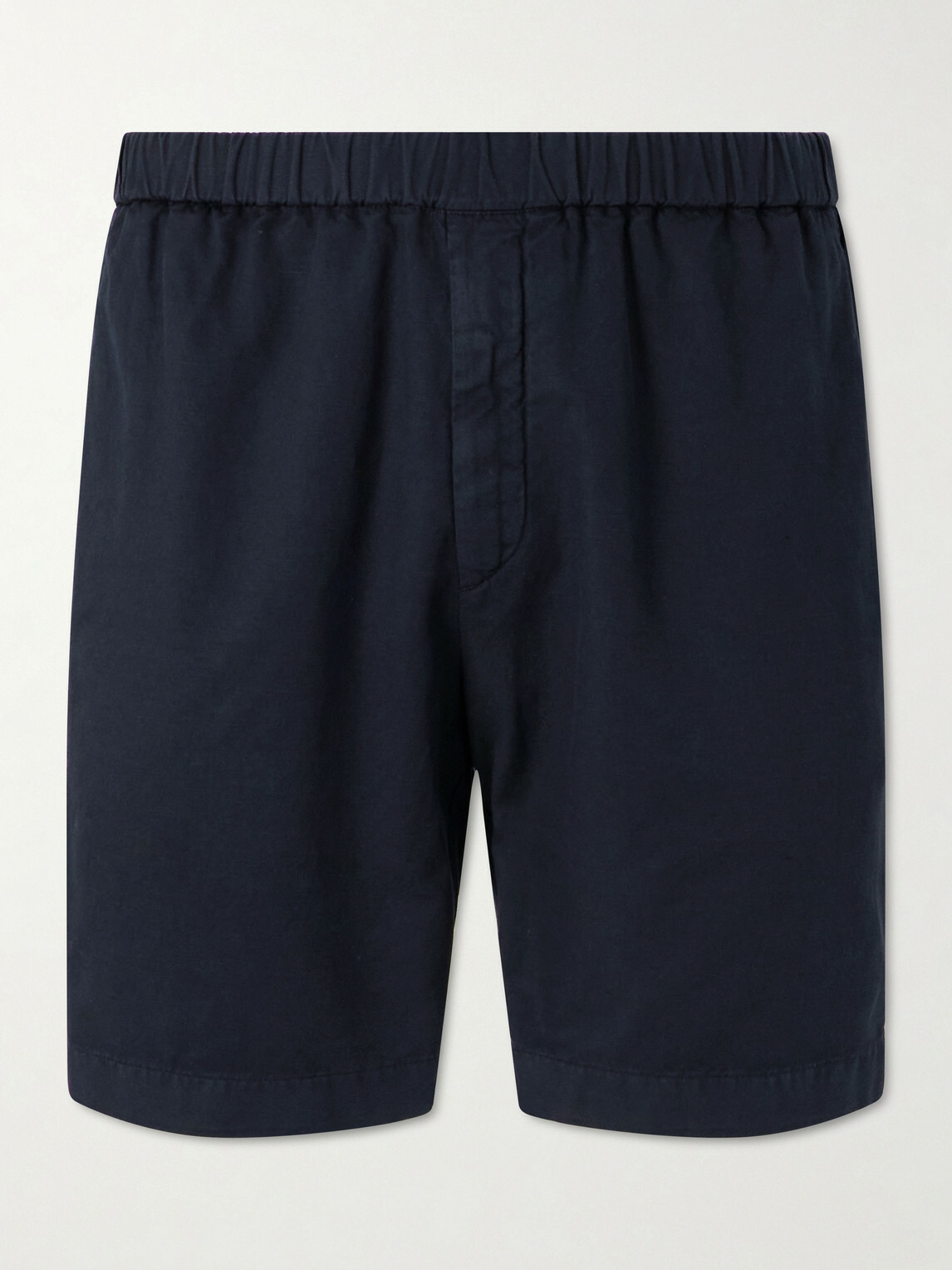 Boglioli - Straight-Leg Stretch Cotton and Linen-Blend Shorts - Blue