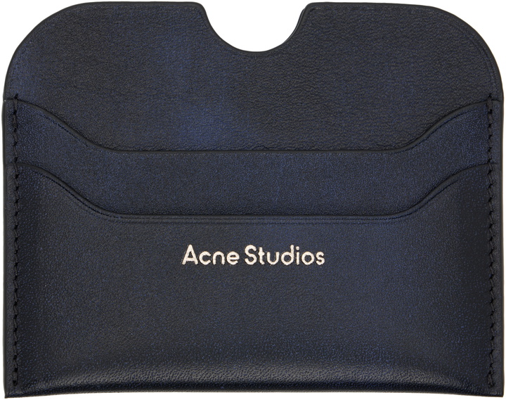 Photo: Acne Studios Navy Leather Card Holder