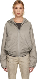 Rick Owens DRKSHDW Taupe Concordians Sealed Windbreaker Jacket
