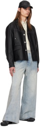 C2H4 Gray & Blue Paneled Jeans