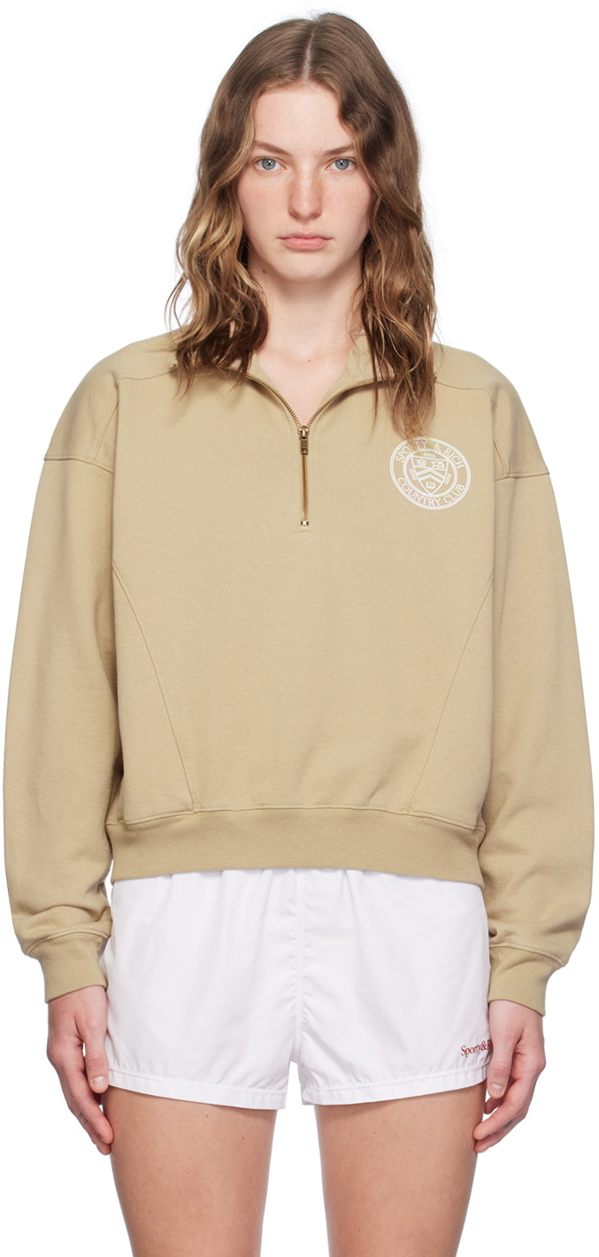 Sporty & Rich Beige 'Paris Country Club' Sweatshirt