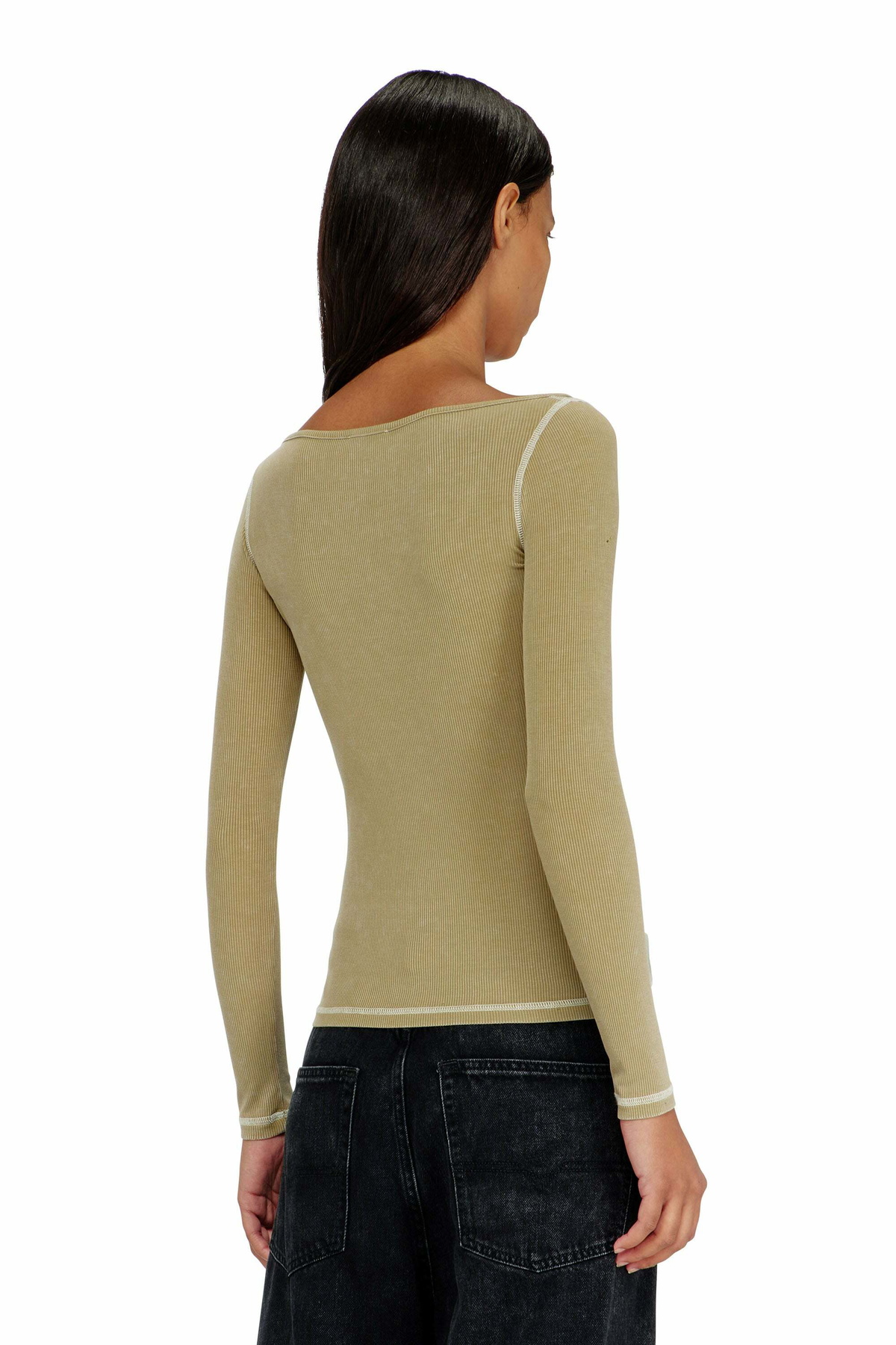 Diesel Slim fit top with digital print - Tops Womens in Multicolor