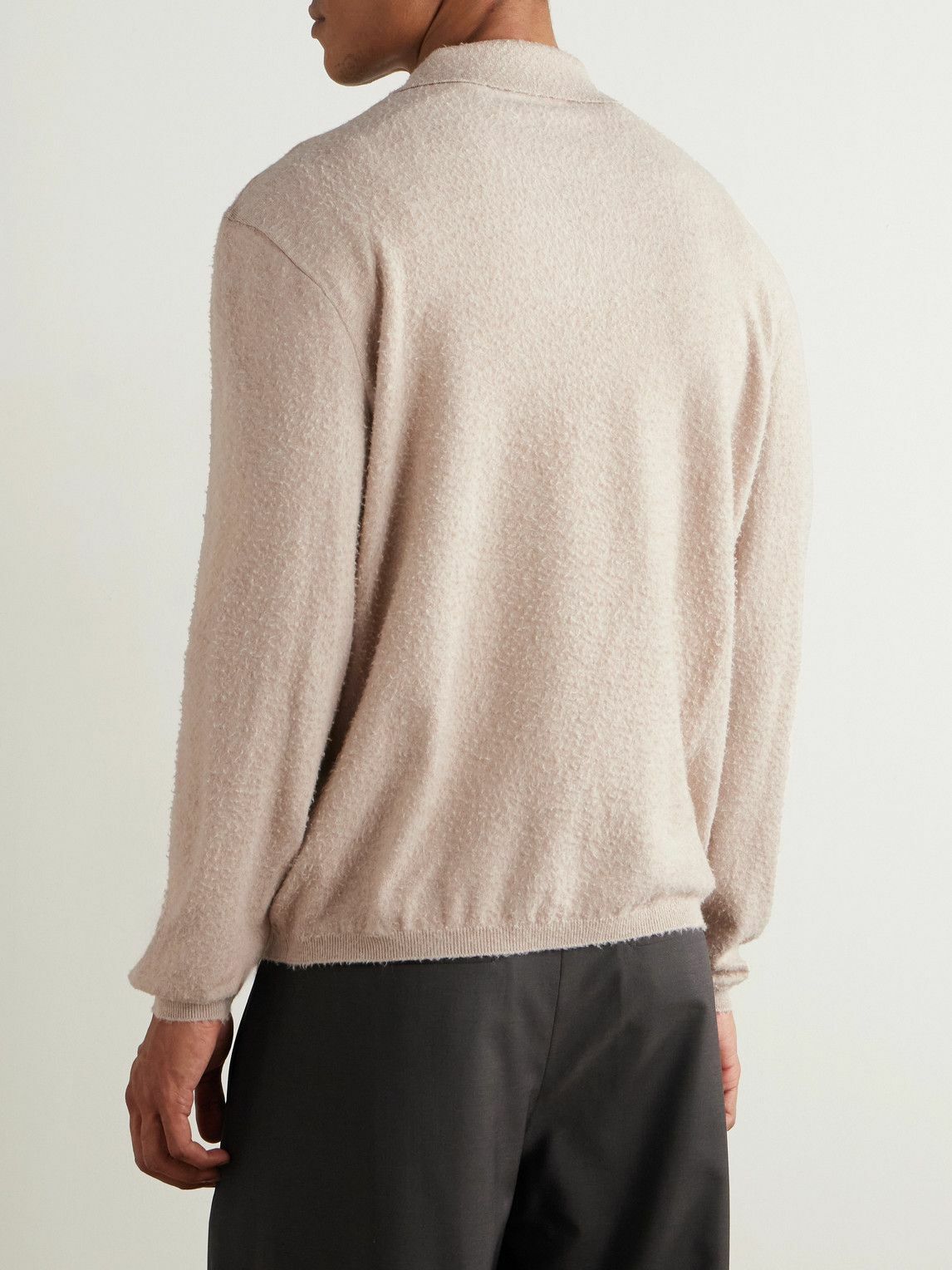 The Row - Almot Brushed-Cotton Polo Shirt - Neutrals