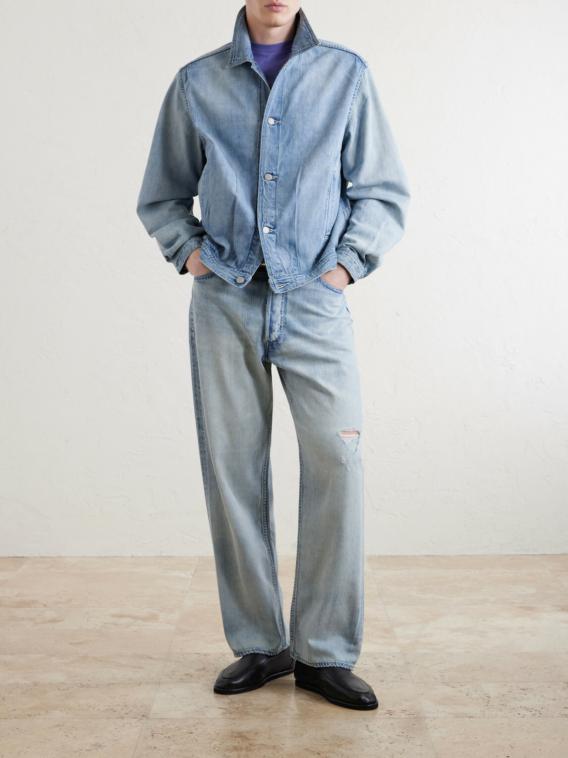 Auralee - Faded Denim Jacket - Blue