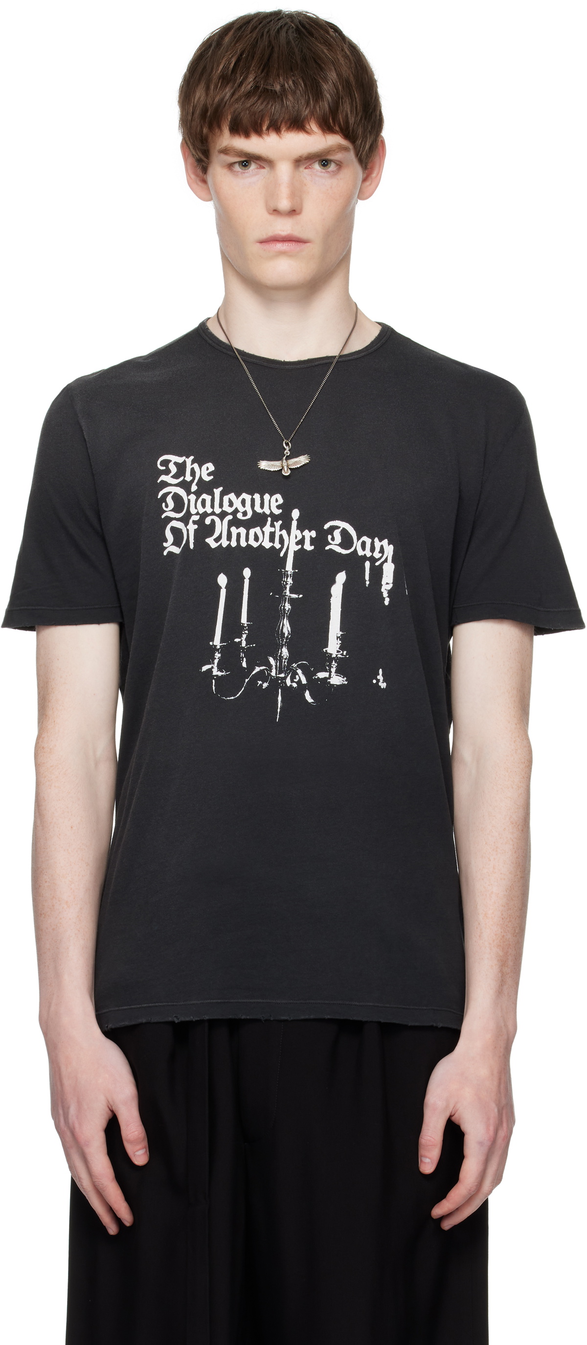 Ann Demeulemeester Black Standard Chandelier Print T-Shirt Ann