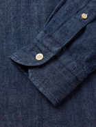 Boglioli - Button-Down Collar Cotton-Chambray Shirt - Blue