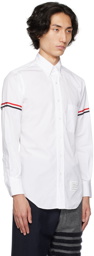 Thom Browne White Grosgrain Armband Shirt
