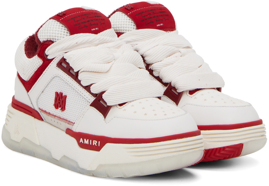 AMIRI White & Red MA-1 Sneakers