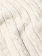 Dunhill - Cable-Knit Cotton and Cashmere-Blend Sweater - Neutrals