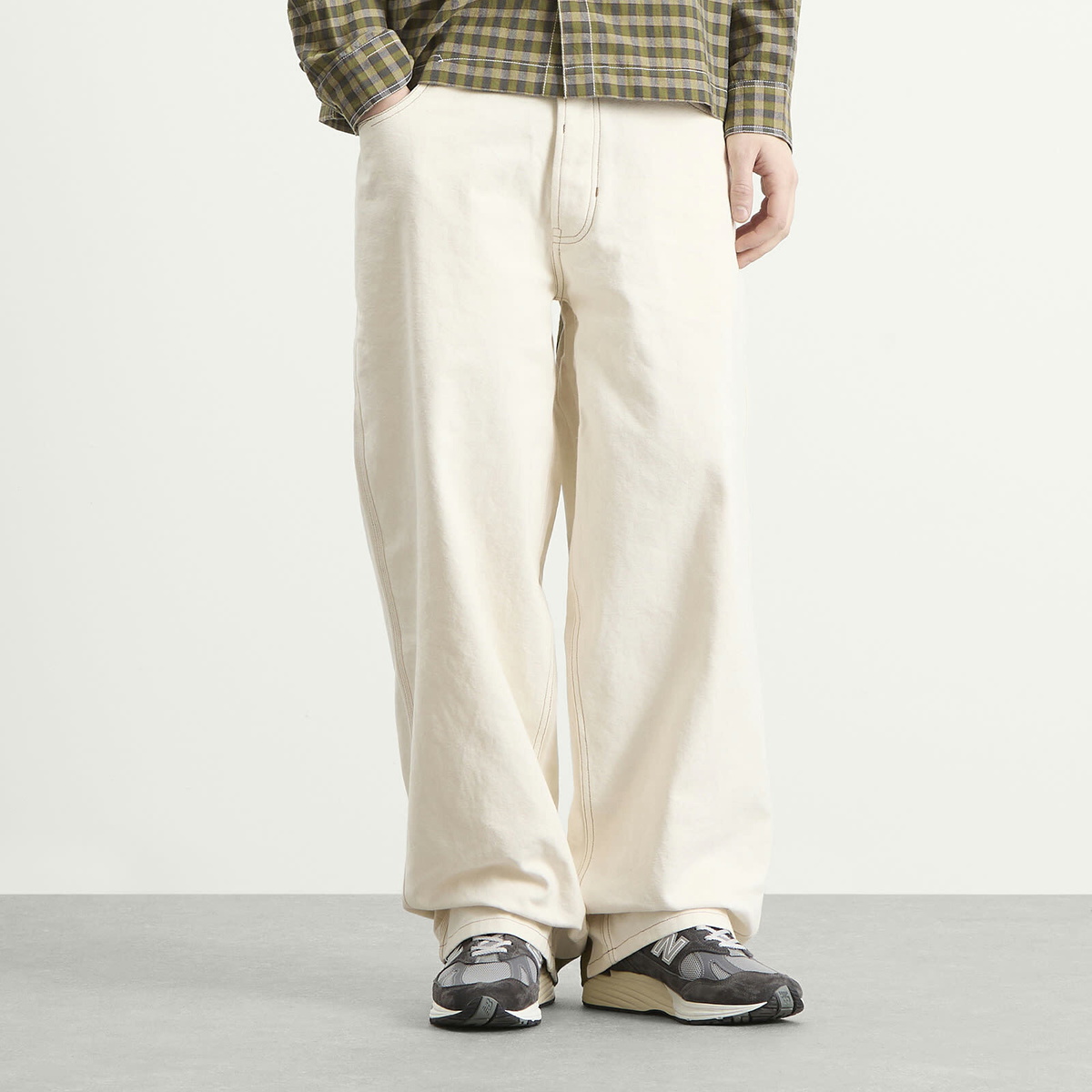 Story mfg. Men's Hand Applique Poetry Pants in Rainbow Patchwork
