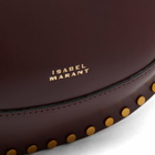 Isabel Marant Women's Oskan Moon Shoulder Bag in Burgundy