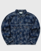 Honor The Gift FLOWER JACQUARD JACKET Blue Mens Denim Jacket