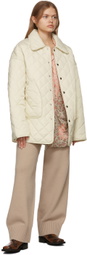 Trunk Project Off-White Collar Quilted Jacket