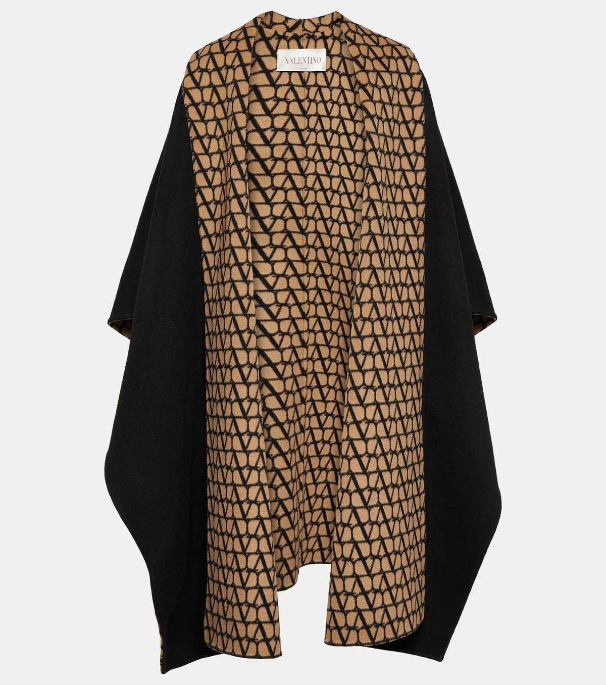 Valentino Monogram reversible wool cape Valentino