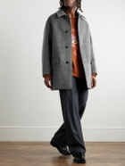 Kaptain Sunshine - Hunter Brushed Wool, Mohair and Camel-Blend Coat - Gray