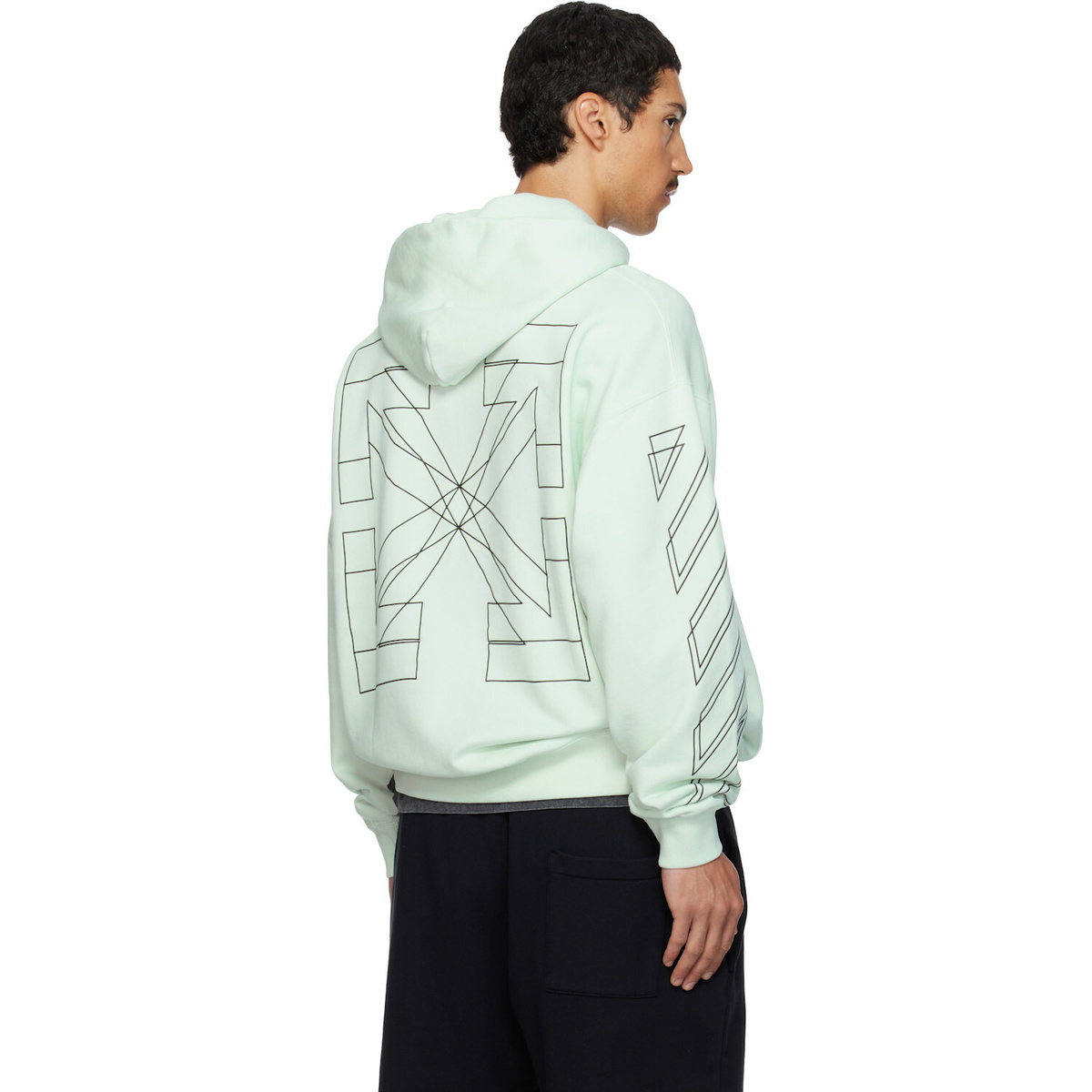 Off-White Blue Big Double Arrow Skate Hoodie