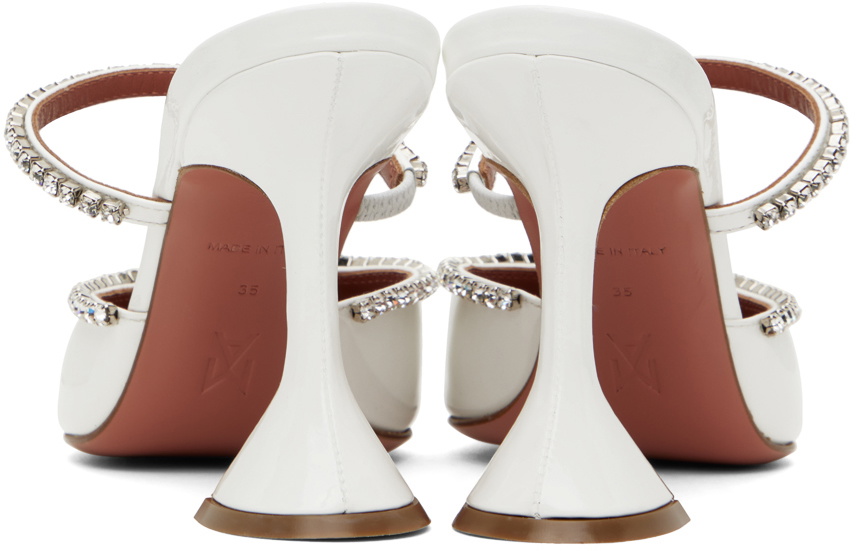Amina Muaddi White Gilda Heels