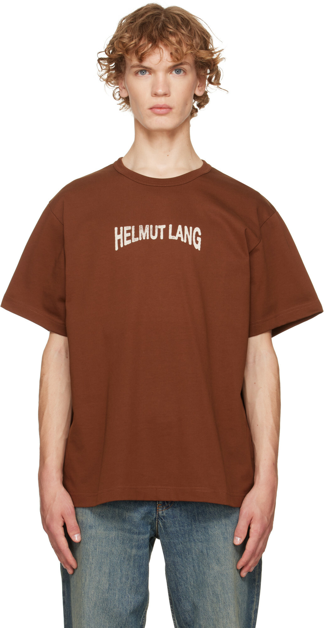 Helmut Lang Brown Ticket T-shirt
