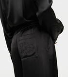 Loewe - High-rise satin culottes