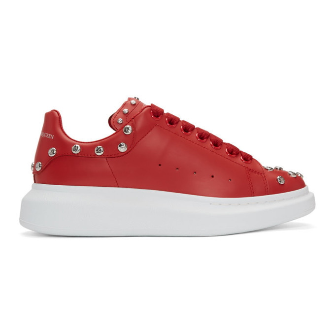 Photo: Alexander McQueen Red Studded Oversized Sneakers