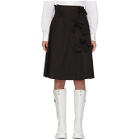 Roberts | Wood Black Pleated Multibow Skirt
