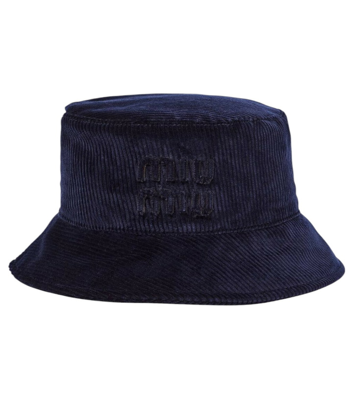 Photo: Miu Miu Logo corduroy bucket hat