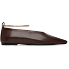 Jil Sander Burgundy Ring Ballerina Flats