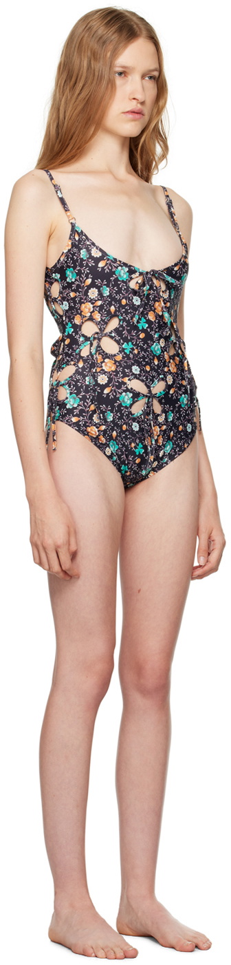 J.Kim Black Chilla Petal Swimsuit
