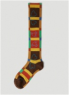 Hearts and Orbs Knee High Socks in Multicolour