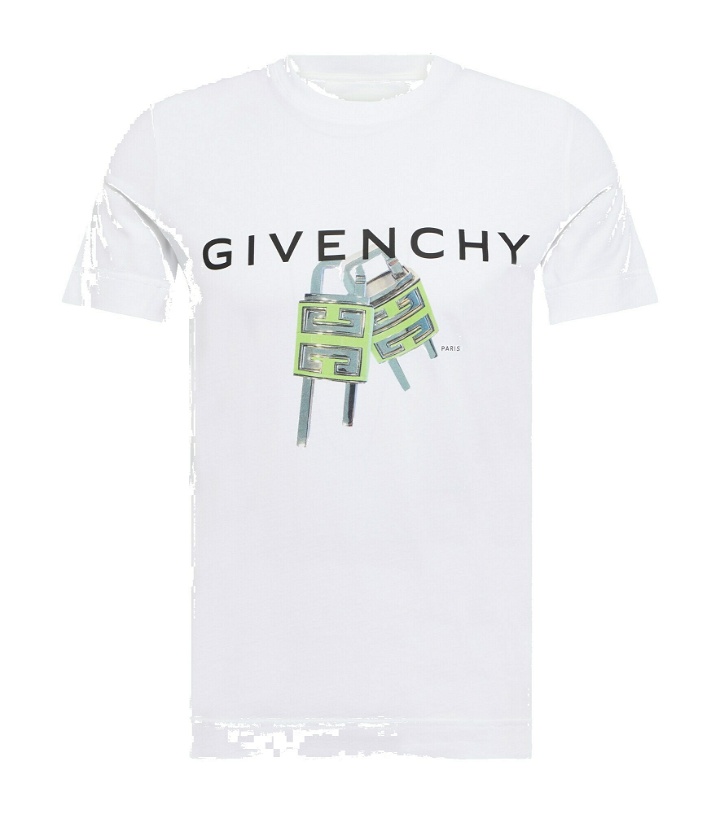 Photo: Givenchy - 4G Padlock cotton jersey T-shirt