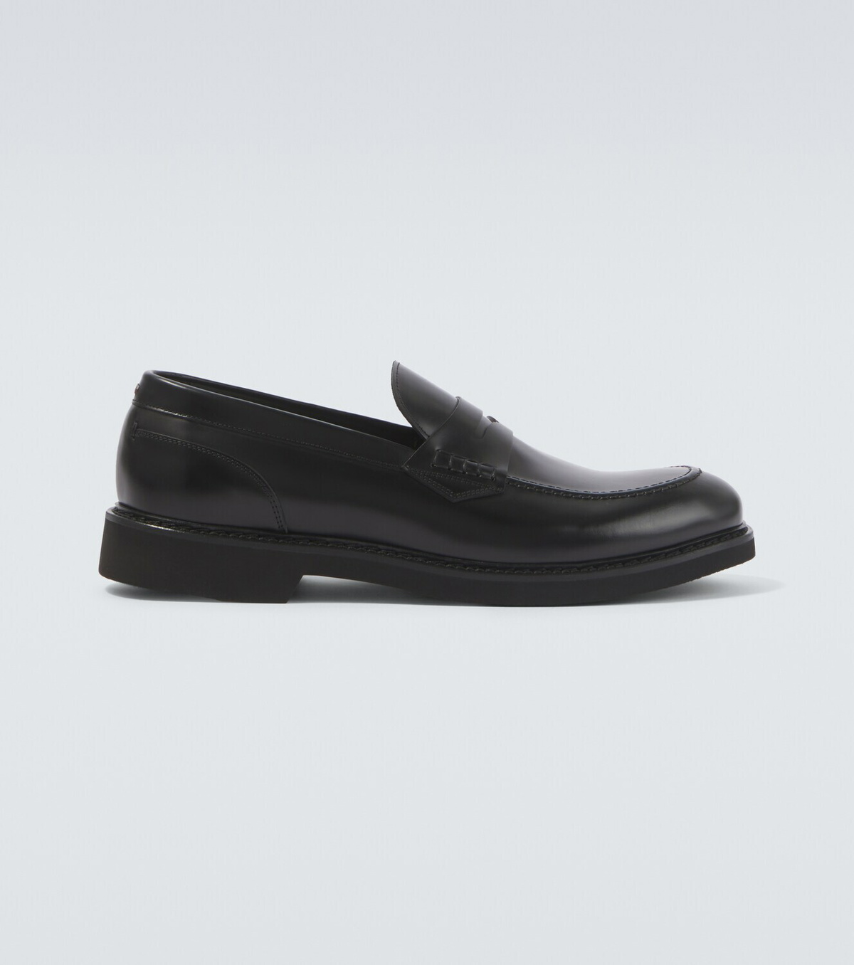 Canali Leather penny loafers