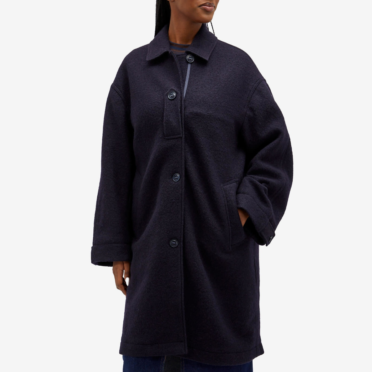 YMC Women's SGT Rock Coat in Navy YMC