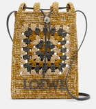 Loewe Paula's Ibiza raffia pouch with strap