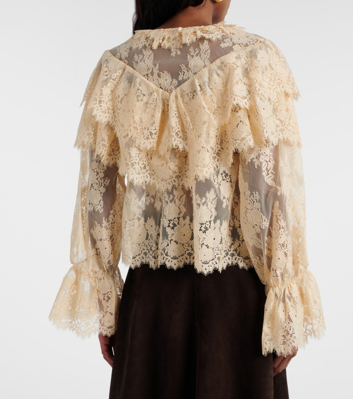 Rixo Faryn ruffled lace blouse
