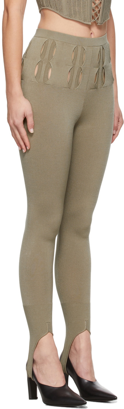 Dion Lee Khaki Double Stirrup Leggings