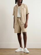 Versace - Straight-Leg Cotton-Terry Jacquard Shorts - Neutrals