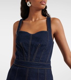 7 For All Mankind Sweetheart denim midi dress