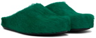 Marni Green Fussbett Sabot Slip-On Loafers