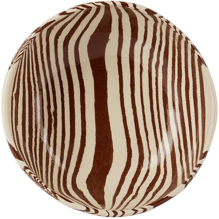 Henry Holland Studio Brown & White Stripe Small Bowl