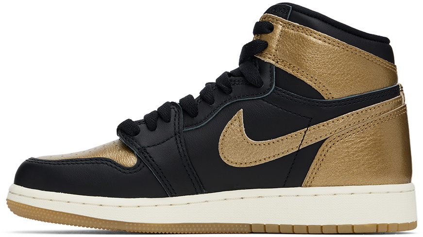 Boys black and gold jordans online