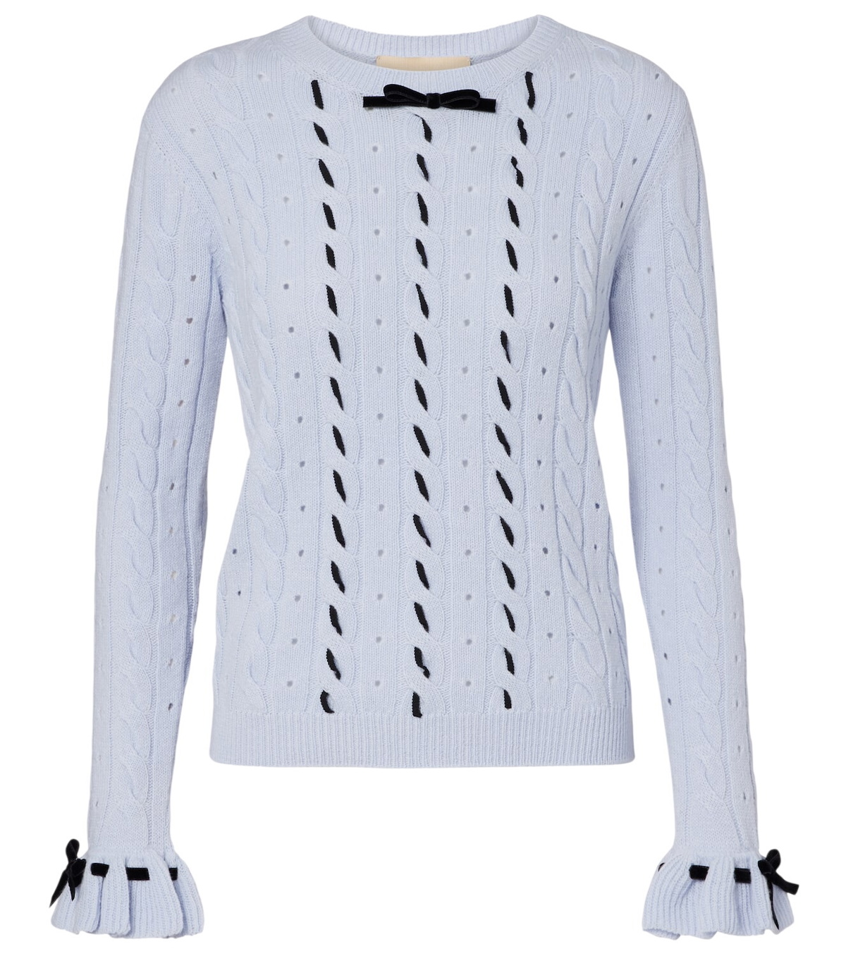 Valentino Lurex® and mohair feather-trimmed sweater Valentino