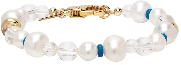 Photo: éliou SSENSE Exclusive Transparent & Blue Sage Bracelet