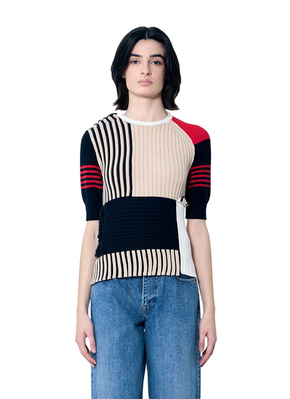 Photo: Bottega Veneta Rib Patchwork Sweater