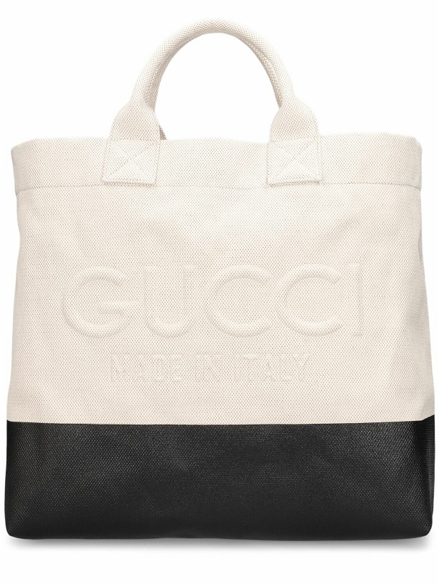 Photo: GUCCI - Cabas Small Bicolor Cotton Tote Bag