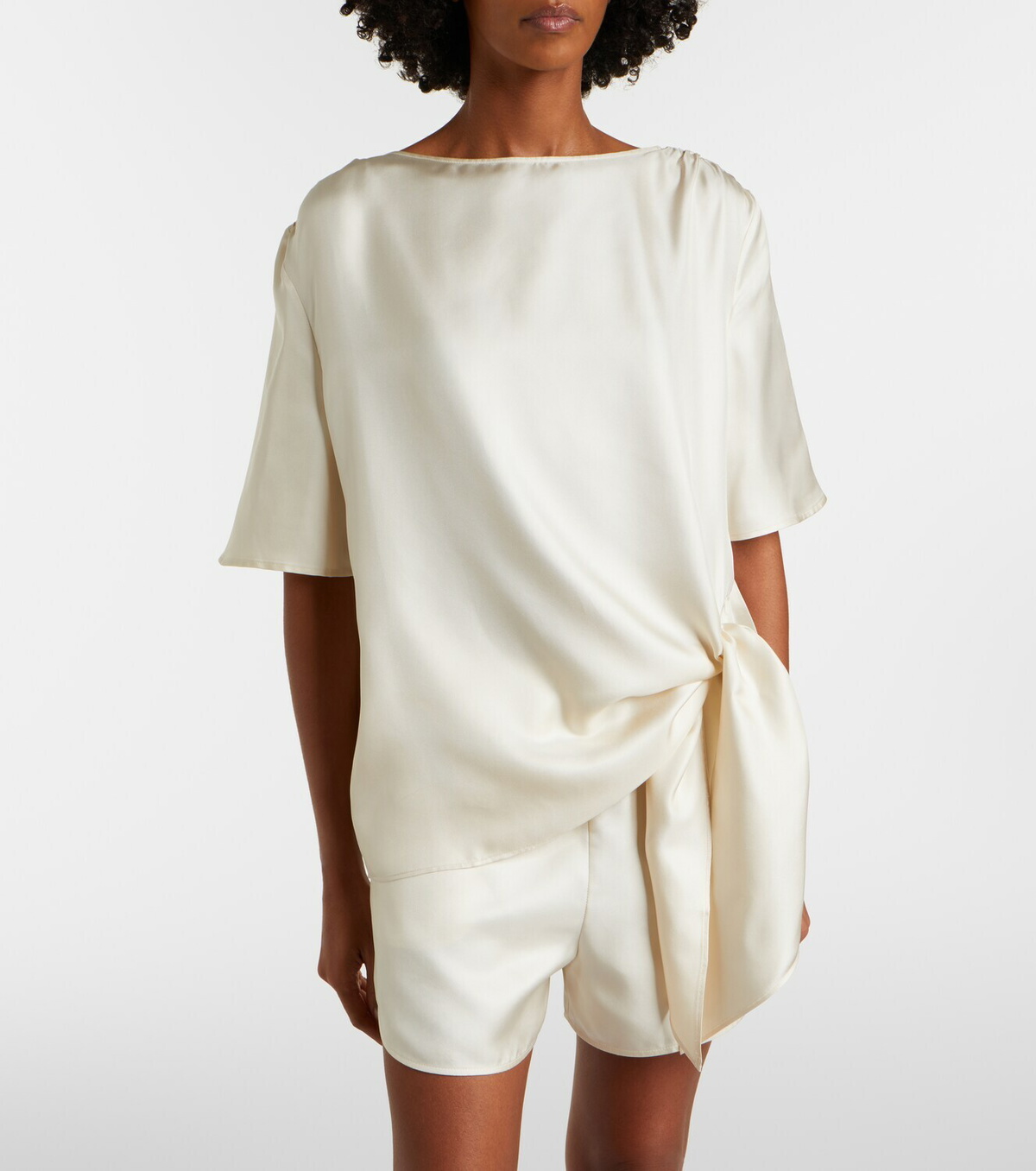 Loulou de Saison Mano silk satin top